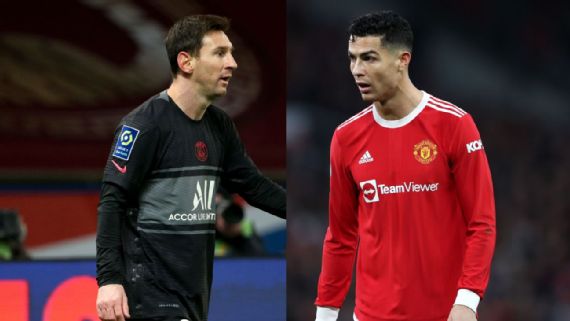 Messi y Cristiano Ronaldo tienen temporada histórica en PSG y United, pero de forma negativa