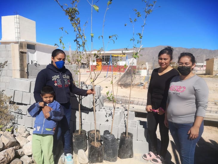 Cuatro Ciénegas lleva árboles y material de construcción a jardín de niños