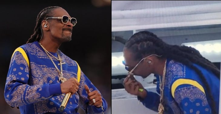 VIDEO: Captan a Snoop Dogg fumando Marihuana en el show del Super Bowl