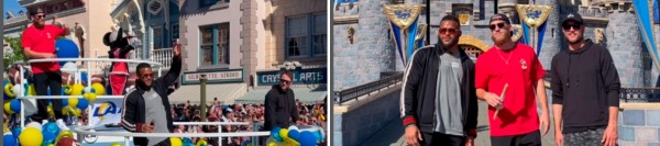 Cooper Kupp y otros jugadores de los Rams visitaron Disneyland