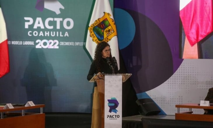 Secretaria del Trabajo federal, Luisa María Alcalde reconoce alcances del Pacto Coahuila