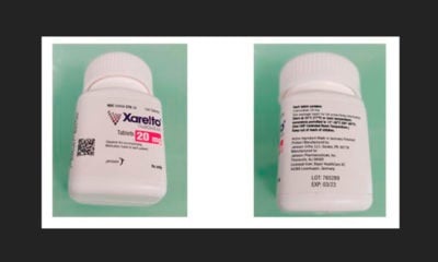 COFEPRIS alerta por lotes falsos del medicamento Xarelto de Bayer
