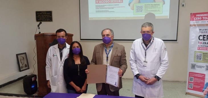 Jurisdicción Sanitaria 04 firma acuerdo 'Cero Tolerancia'; por acoso laboral sexual 