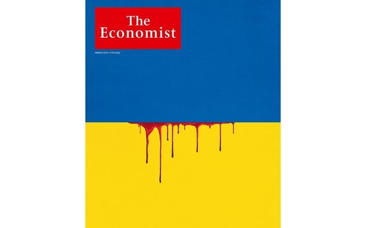 Bandera sangrante de Ucrania: la portada de 'The Economist'