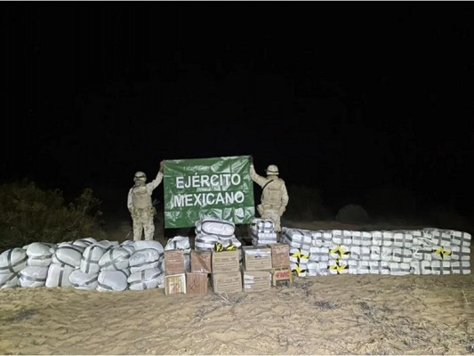 Ejército y GN decomisan más de 2 toneladas de droga en Sonora