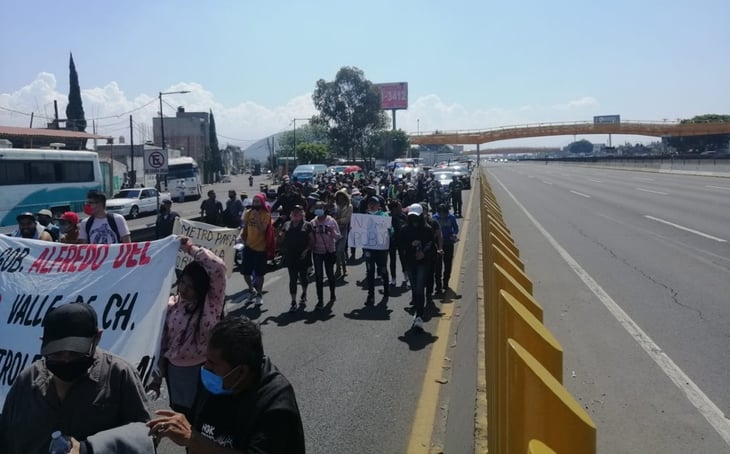 Pobladores marchan contra obra del Trolebús Chalco-Santa Martha