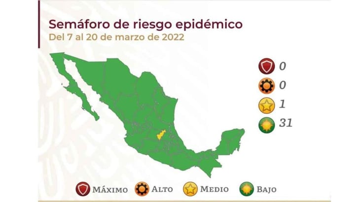 ¡Todo México es verde! Las 32 entidades del país pasarán a ese color en el semáforo COVID partir del lunes