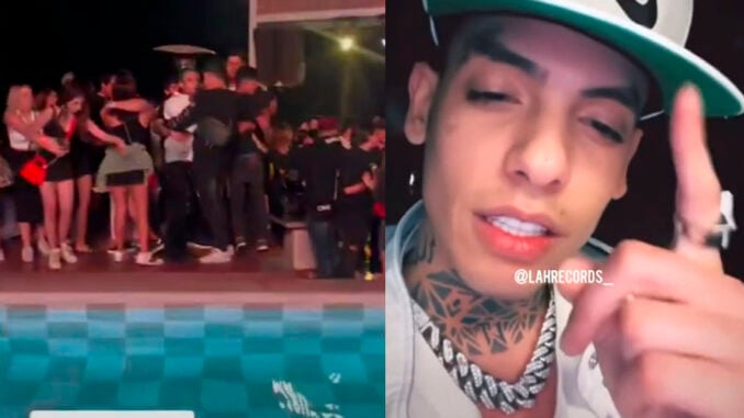 VIDEO: Natanael Cano protagoniza pelea a golpes en bar; lanza amenaza contra joven