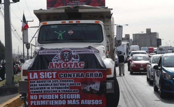 Transportistas amagan con protestar en autopista México-Toluca