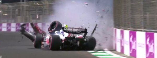 El impactante choque de Mick Schumacher en la clasificación del GP de Arabia Saudita