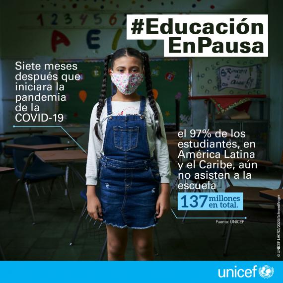 Unicef alerta del retroceso en educación tras dos años de pandemia