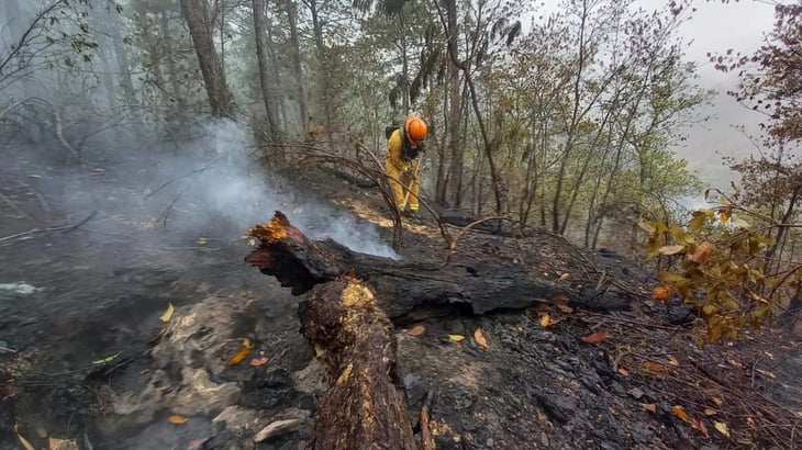 Confirman 80% de control en incendio en Sierra de Santiago, Nuevo León