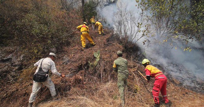 Sexta Zona Militar despliega 115 elementos para incendio en límite Nuevo León-Coahuila