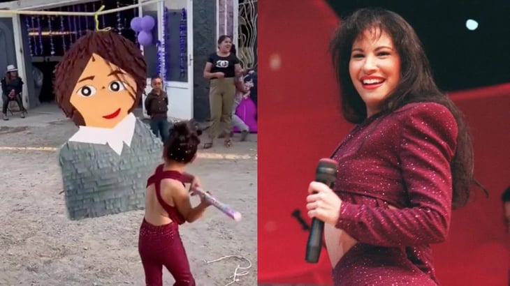VIDEO: Niña festeja su cumple con temática de Selena y rompe piñata de Yolanda Saldívar