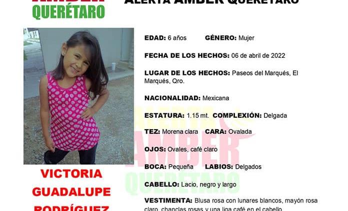 Buscan a niña de 6 años que salió a la tienda y no regresó en Querétaro