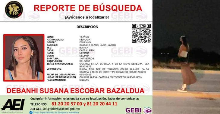 Buscan a Debanhi Susana Escobar, otra joven desaparecida en NL