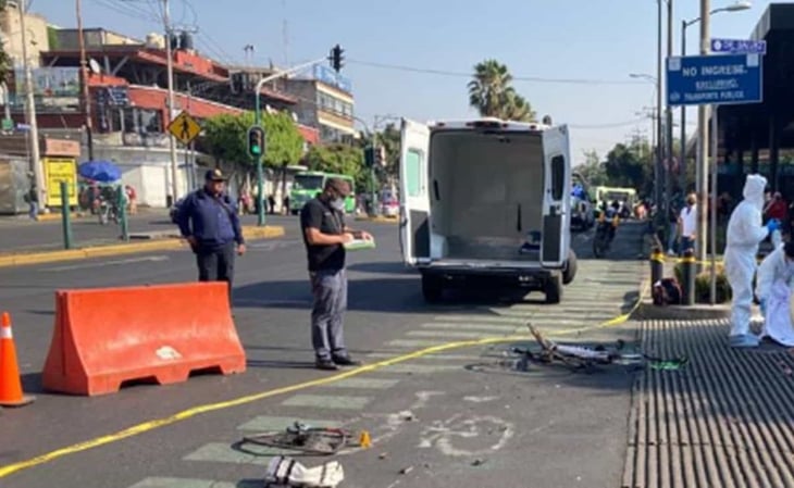 Muere ciclista atropellado por transporte público