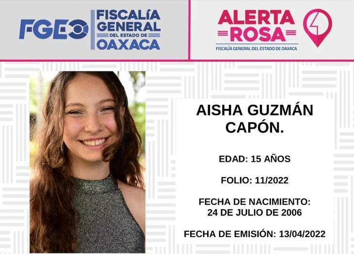 Aisha Guzmán, estudiante de 15 años reportada como desaparecida es encontrada con vida 