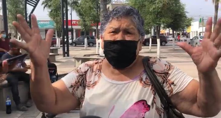 Rosario García se queja por falta de transporte público