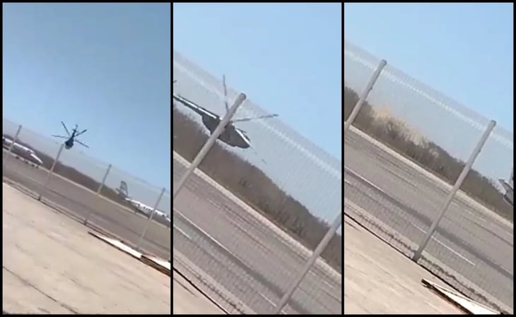 Helicóptero de la Marina dio un par de giros antes de desplomarse