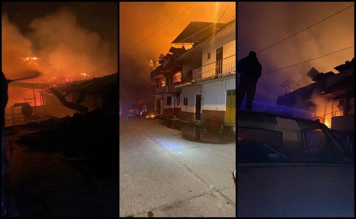 Incendio consume iglesia y cinco viviendas en Ario de Rosales