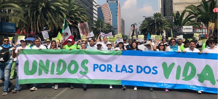 Grupos antiaborto marchan en Ciudad de México en medio del debate en EEUU
