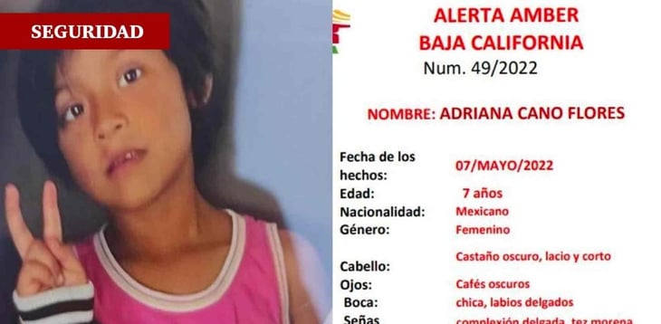 Localizan a la menor Adriana Cano Flores de 7 años sin vida en Presa del Carrizo