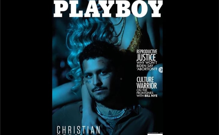 Christian Nodal posa para la portada de Playboy