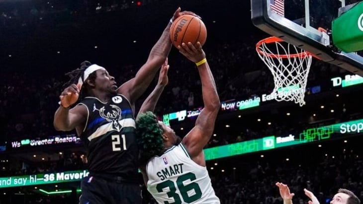 NBA: Holiday detiene a Smart, Bucks supera a Celtics y está a un triunfo de la final