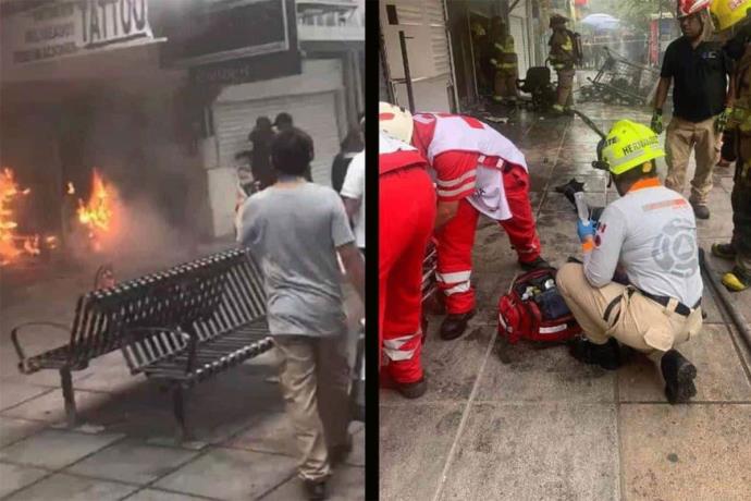Incendio en centro de Monterrey deja una persona muerta y varios intoxicados