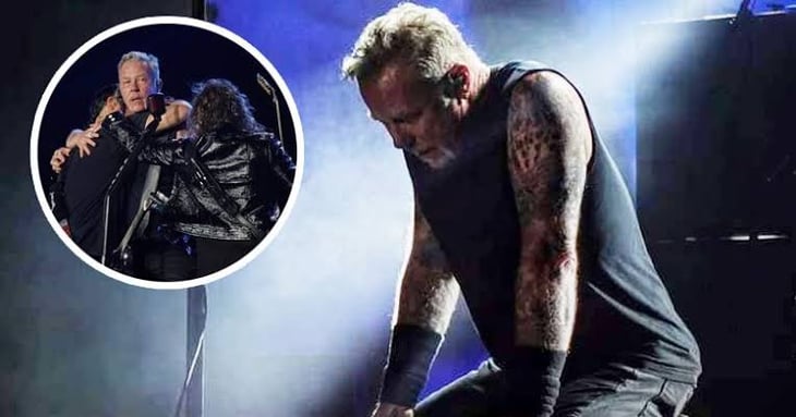 James Hetfield, vocalista de Metallica, llora ante el público