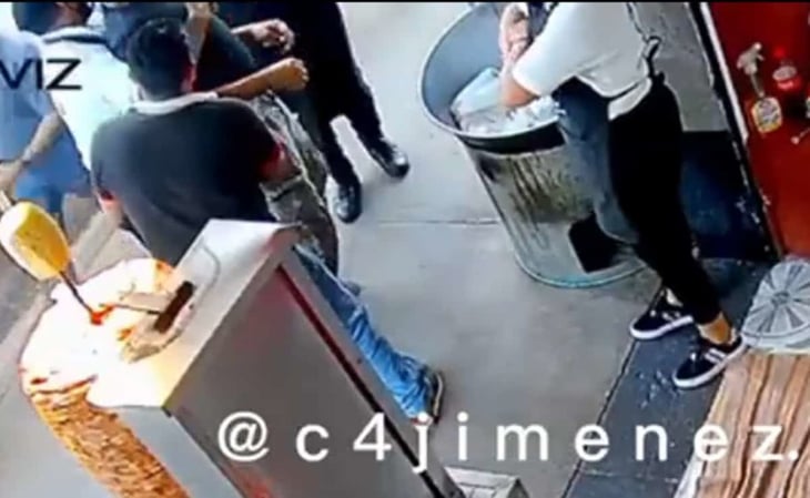 VIDEO: Taquero salva a joven de ahogarse mientras comía tacos