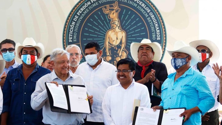 AMLO se compromete a devolver 30.000 hectáreas a pueblo yaqui