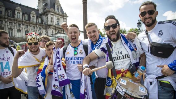 Champions League: Las aficiones de Real Madrid y Liverpool ya 'calientan' las calles de París