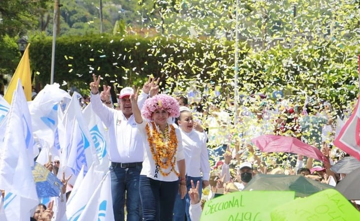 Carolina Viggiano cierra campaña en Huejutla, Hidalgo