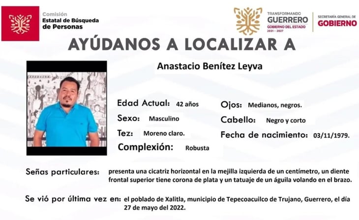 Buscan al 'Profe Tacho', reportado como desaparecido en Guerrero