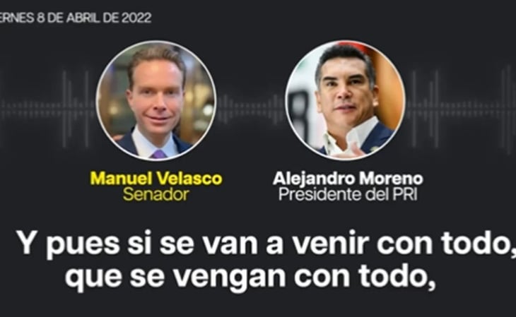  Alito Moreno revela audio con Manuel Velasco y acusa a Adán Augusto López de enviarle amenazas