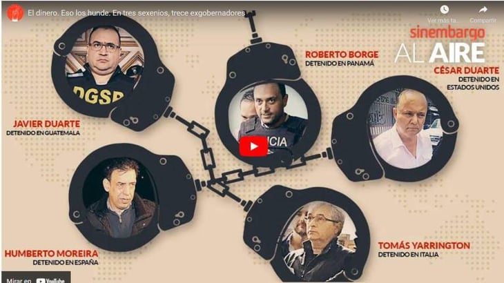 Además de César Duarte, estos son los otros exgobernadores detenidos