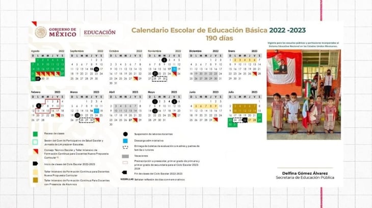 SEP publica el calendario del ciclo escolar 2022-2023