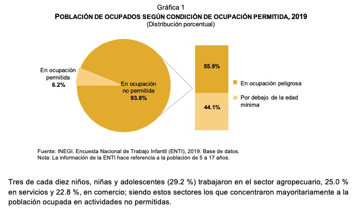 Dos millones de menores trabajan en actividades no permitidas en México