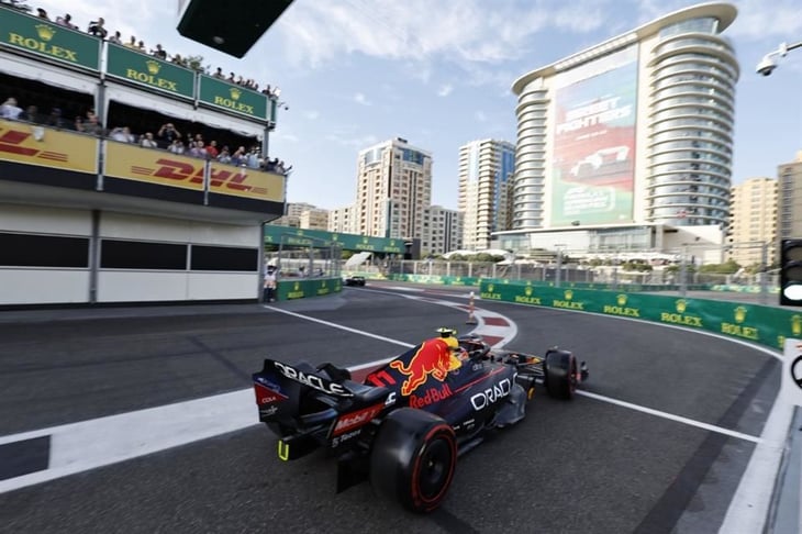 Checo Pérez arrancará segundo en el Gran Premio de Azerbaiyán