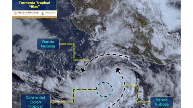 Se forma la tormenta tropical 'Blas' frente a las costas de Guerrero