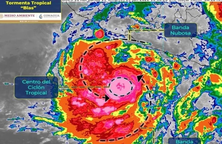 ‘Blas’ se convierte en huracán categoría 1, ¿qué estados visitará?