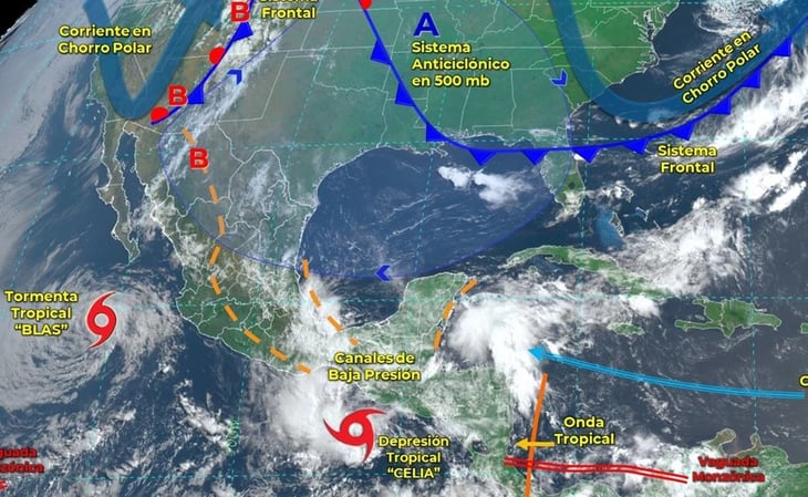 Provocará depresión tropical 'Celia' lluvias intensas en Oaxaca