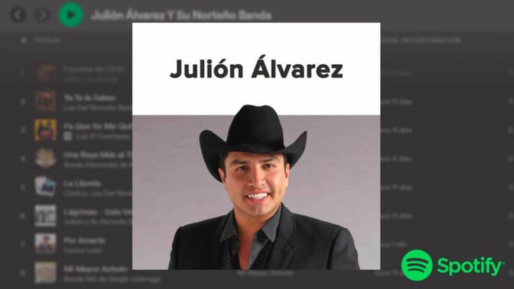 El regreso de Julión Álvarez a Spotify es oficial