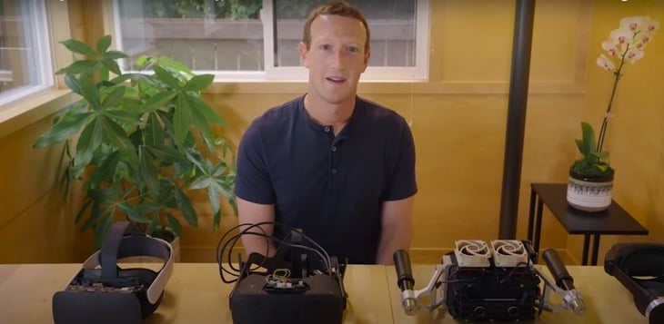 Zuckerberg nos muestra el futuro del nuevo visor VR de meta