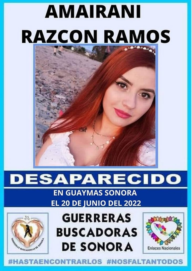 Localizan sin vida a joven desaparecida en Guaymas, Sonora