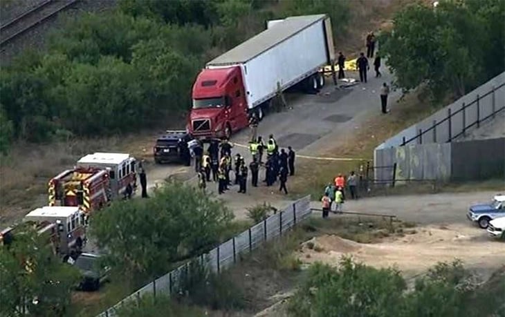 ¡Tragedia en Texas!, halla 42 migrantes muertos en tráiler
