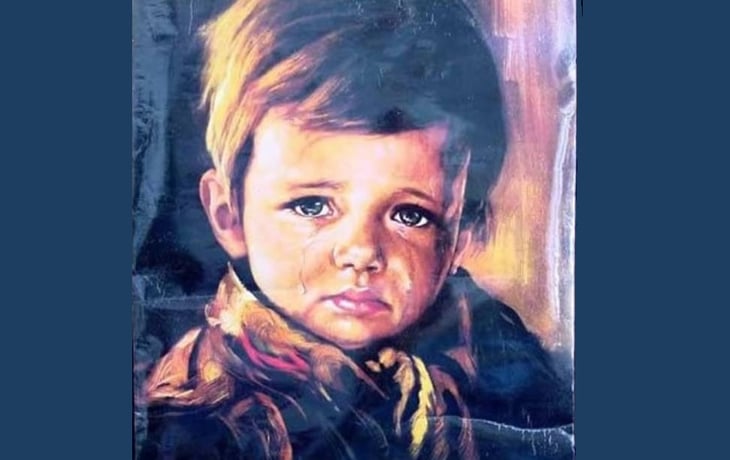 “El niño que llora”, la tragedia que sigue a quien cuelga esta pintura