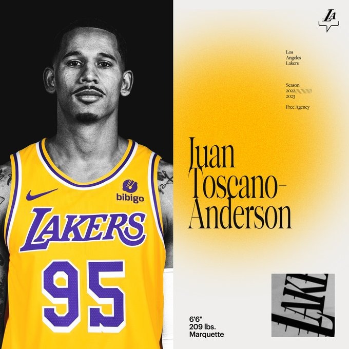 Lakers oficializan la llegada del mexicano Juan ToscanoAnderson